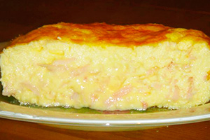 Pinakuluang omelet na may karne