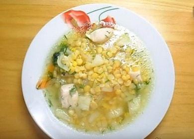 Ароматна грахова супа с пилешко месо: приготвена по рецептата със снимка.