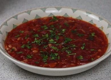Naghahanda kami ng isang nakabubusog na sandalan ng borscht ayon sa isang sunud-sunod na recipe na may mga larawan at video.