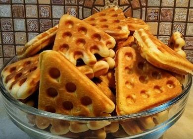 Ang mga cookies ng waffle na may hugis ng gas - isang simpleng recipe mula sa pagkabata