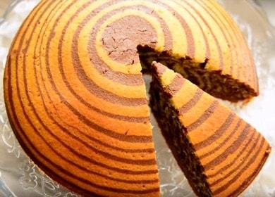 Chocolate at vanilla muffin Zebra - isang simple at masarap na dessert