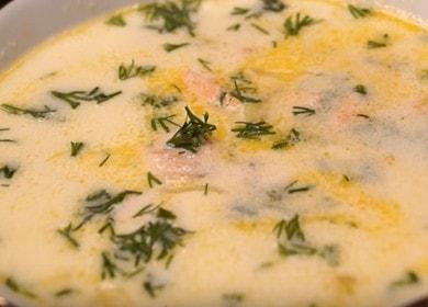 Приготвяме вкусна кремообразна супа от сьомга по стъпка по стъпка рецепта със снимка.