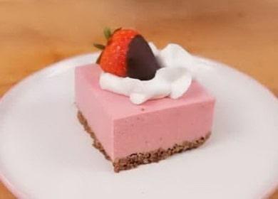 Strawberry Cheesecake - dessert ng tag-init nang walang pagluluto