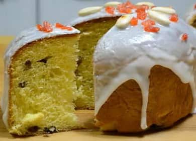 Easter cake sa choux pastry na may sugar icing