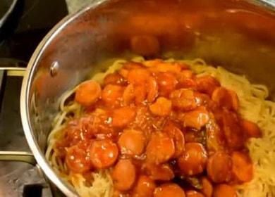 Spaghetti mit Würstchen - schnell und unglaublich lecker
