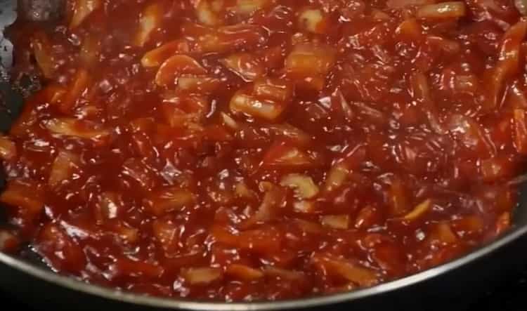 Spaghetti tomato sauce hakbang-hakbang na recipe na may larawan