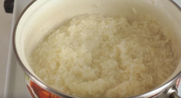 Reishalbzeug abkühlen lassen.