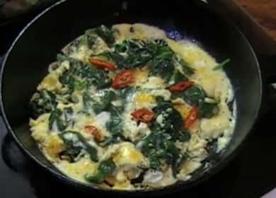 Paano matutong magluto ng masarap na omelet ng spinach 🍳
