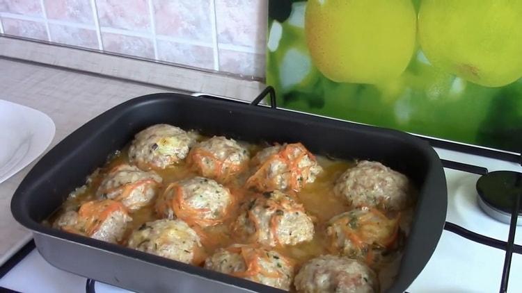 Oven-style meatballs na may bigas: isang hakbang-hakbang na recipe na may mga larawan