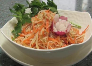 Kohlrabi salad - isang simpleng recipe рецеп