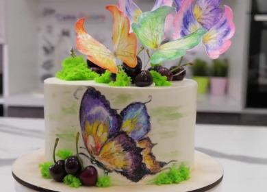 Paano gumawa ng cake  na may butterflies