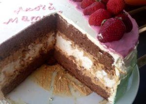 pagluluto ng cake na may meringue at biskwit