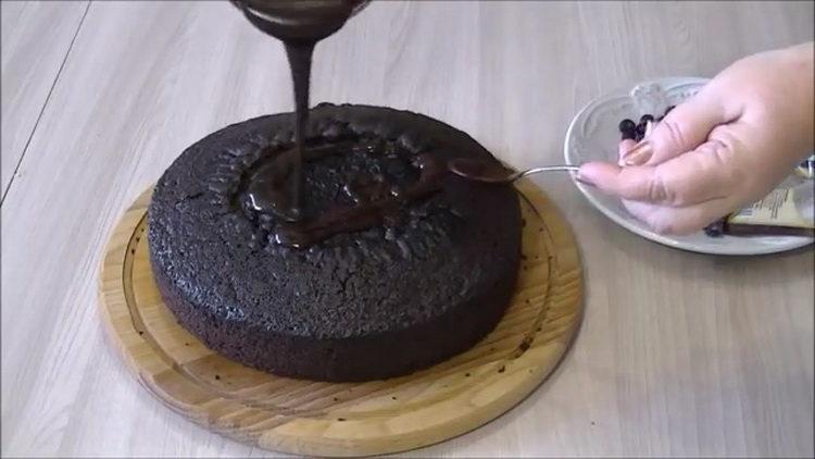 ibuhos ang fondant cake